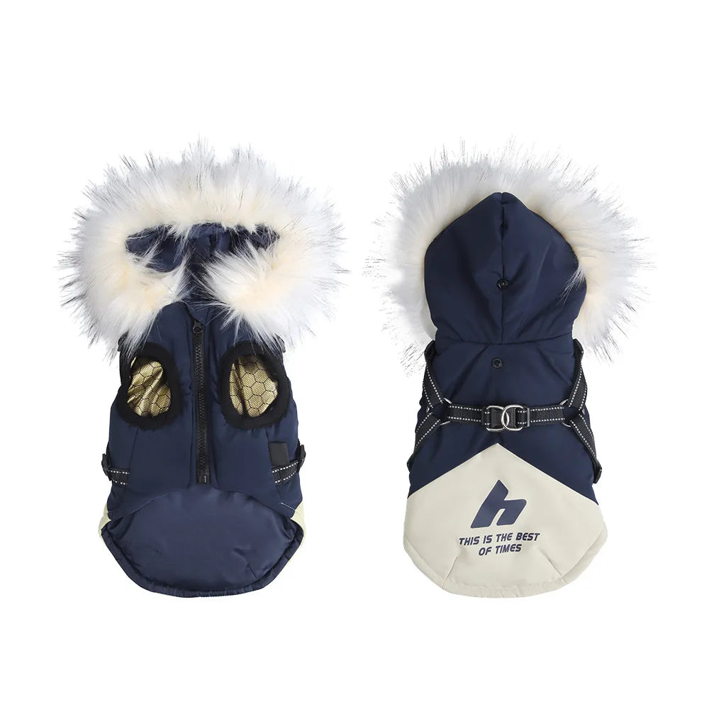 New Pet Dog Winter Warm Coat Fleece Hooded Puppy Jacket Plush Warm Cotton Vest Autumn Winter Clothing For Dogs Cats Clothes