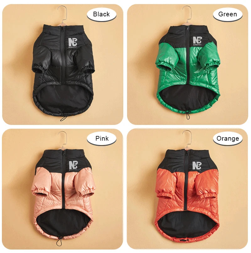 Winter Pet Dog Clothes Reflective Big Dog Jacket French Bulldog Chihuahua Puppy Warm Coat for Small Medium Dogs Clothing