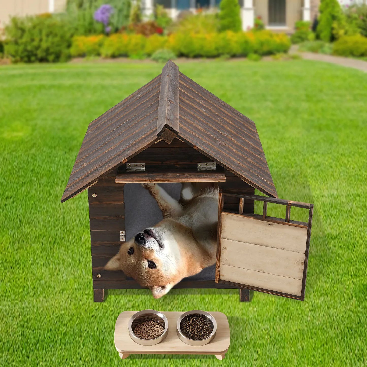 Dog House with Window and Door, Easy To Install, Water-Resistant Pet House for  Outdoor and Indoor Use Pet Stores  Gardens