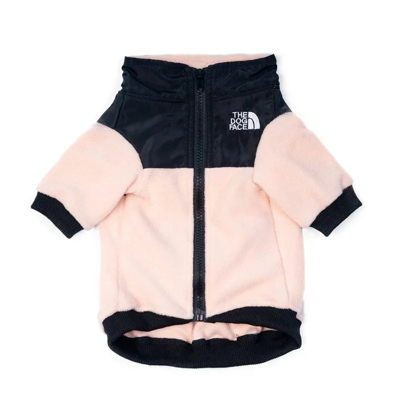 LETVIA Winter Pet Clothing Fashion Warm Dog Jacket Coat Windproof Dual Color Down Polar Fleece Jacket for Large Medium Small Pet