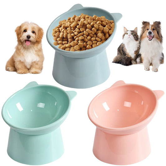 45° Cat Bowl Pet Water Food Feed Dog Bowls Pet Bowl With Inclination Stand Cats Feeder Feeding Bowl Kitten Supplies