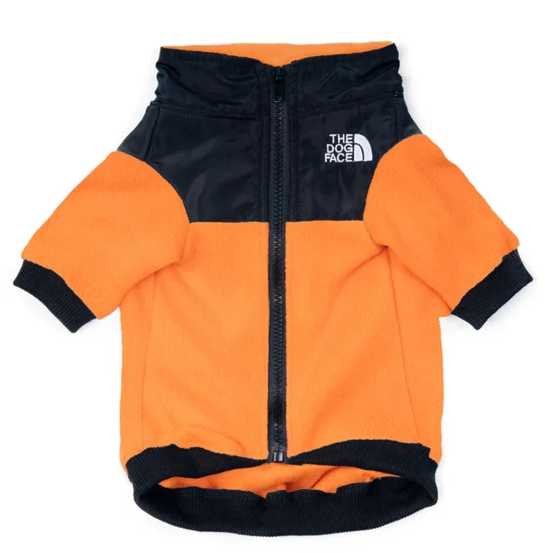LETVIA Winter Pet Clothing Fashion Warm Dog Jacket Coat Windproof Dual Color Down Polar Fleece Jacket for Large Medium Small Pet