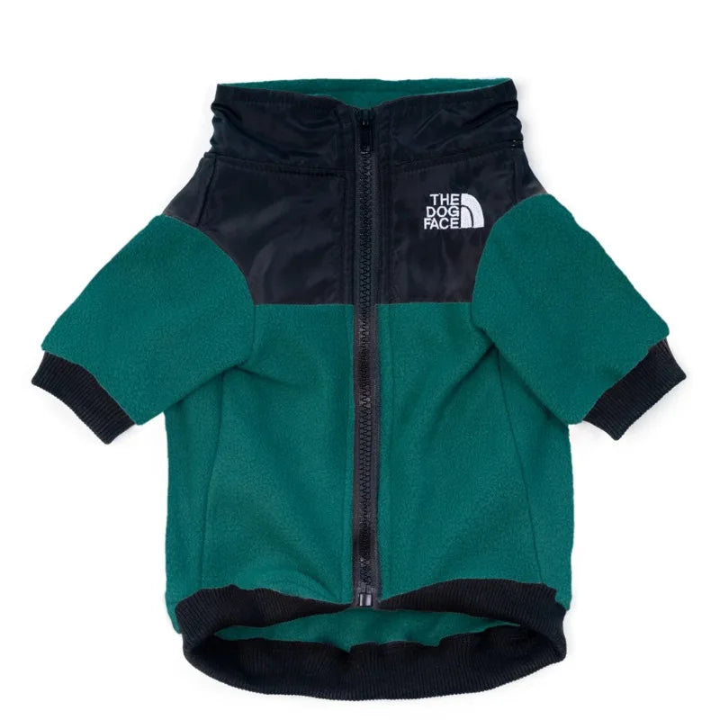 LETVIA Winter Pet Clothing Fashion Warm Dog Jacket Coat Windproof Dual Color Down Polar Fleece Jacket for Large Medium Small Pet