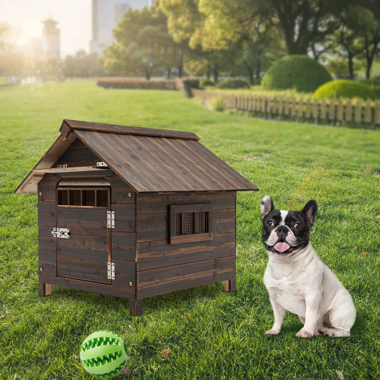 Dog House with Window and Door, Easy To Install, Water-Resistant Pet House for  Outdoor and Indoor Use Pet Stores  Gardens