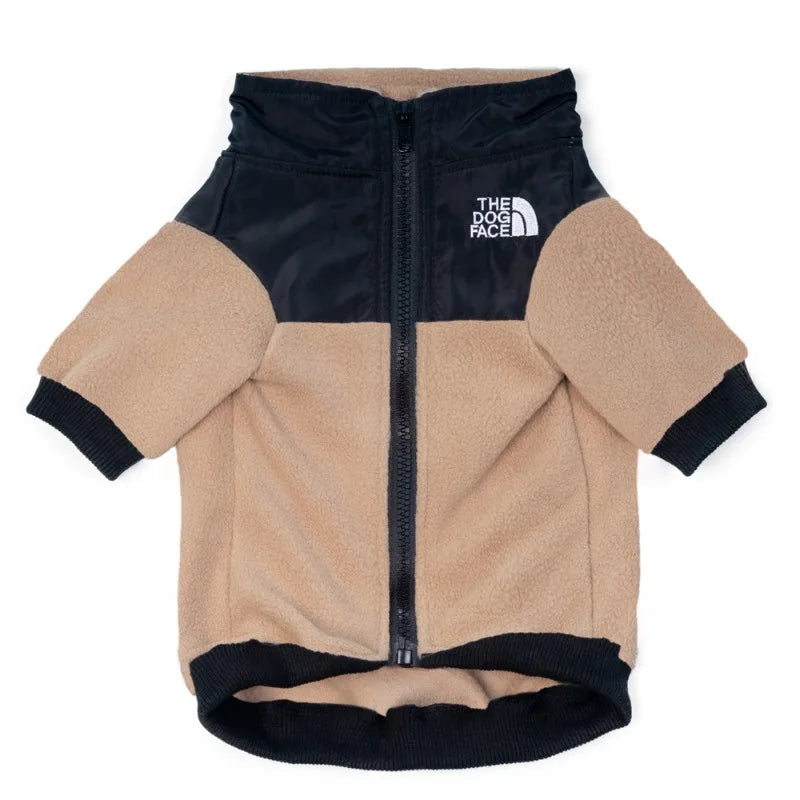 LETVIA Winter Pet Clothing Fashion Warm Dog Jacket Coat Windproof Dual Color Down Polar Fleece Jacket for Large Medium Small Pet