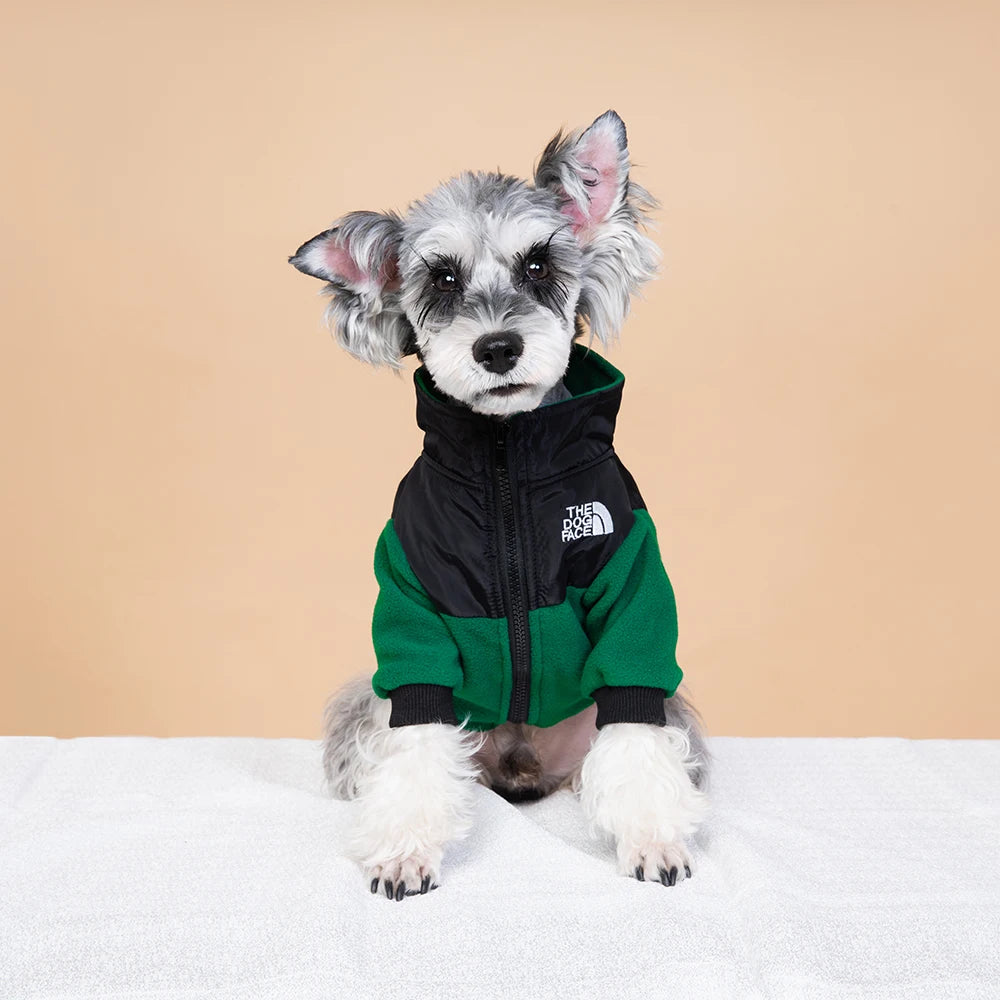 LETVIA Winter Pet Clothing Fashion Warm Dog Jacket Coat Windproof Dual Color Down Polar Fleece Jacket for Large Medium Small Pet