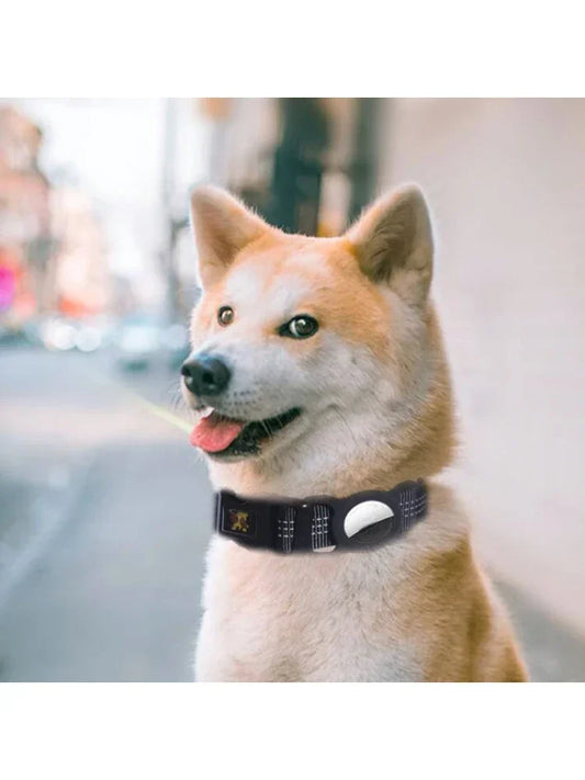 Dog For Apple Dog Pet Collar Airtag Reflective Collar Soft With Supplies Fashion Nylon Dog Anti-lost Case Suit Tracking Collar