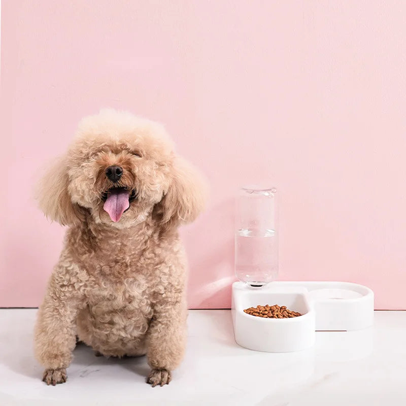 Automatic Pet Water Bowl, Self Cleaning Cat Dog Feeder with Hygienic Moisture Proof Design, Smart Food Water Dispenser