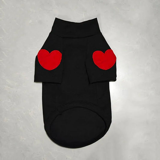 Autumn Winter Plush Love Sweater Pet Dog Cat Solid Base Coat Puppy Teddy Yorkshire Thickened Warm Clothing Lovely Clothes