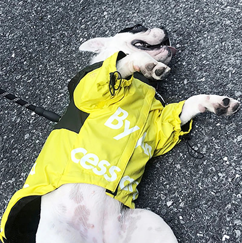 Pet Dog Waterproof Coat Dog Raincoat Reflective Dog Outdoor Clothes Hooded Jacket for Small Medium Large Dog Pet Supplies