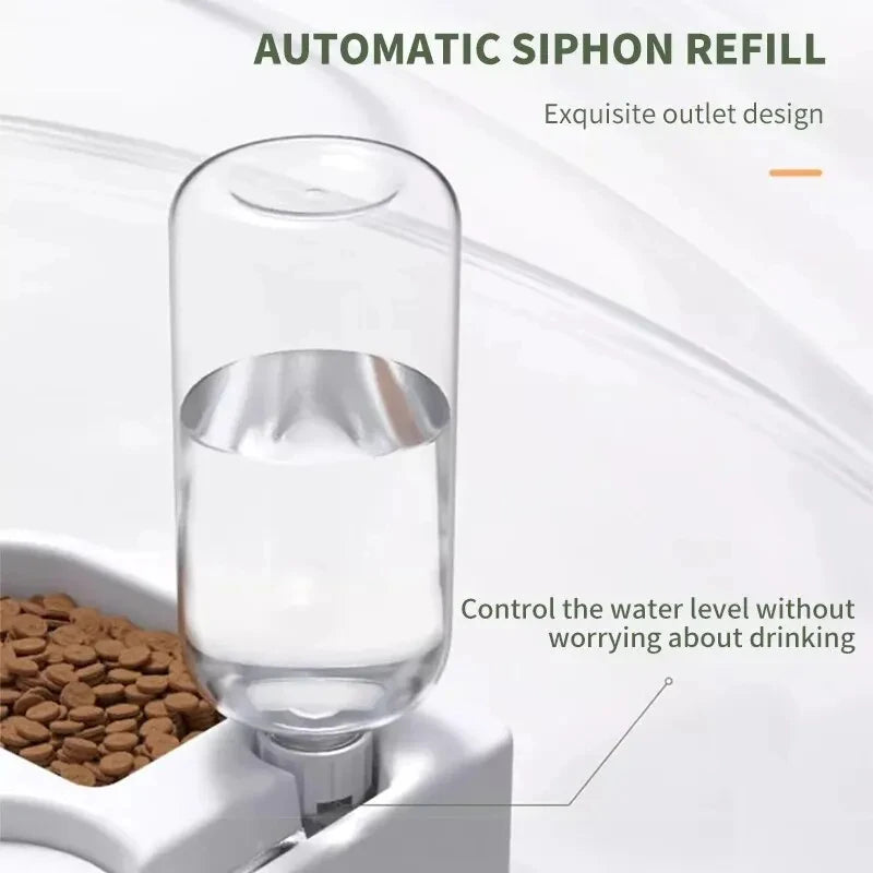 Automatic Pet Water Bowl, Self Cleaning Cat Dog Feeder with Hygienic Moisture Proof Design, Smart Food Water Dispenser