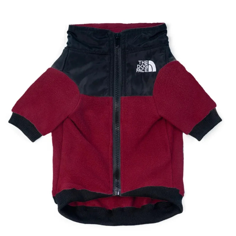 LETVIA Winter Pet Clothing Fashion Warm Dog Jacket Coat Windproof Dual Color Down Polar Fleece Jacket for Large Medium Small Pet