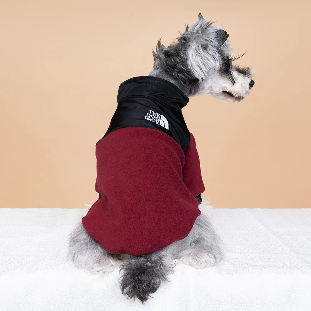 LETVIA Winter Pet Clothing Fashion Warm Dog Jacket Coat Windproof Dual Color Down Polar Fleece Jacket for Large Medium Small Pet
