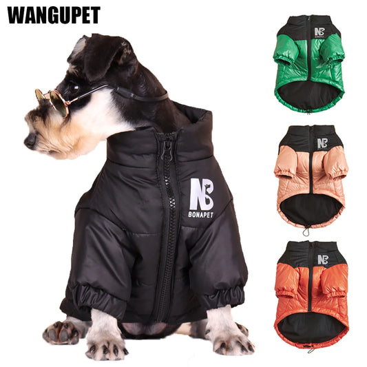 Winter Pet Dog Clothes Reflective Big Dog Jacket French Bulldog Chihuahua Puppy Warm Coat for Small Medium Dogs Clothing
