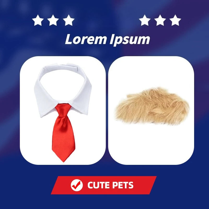 Funny Cosplay Dog Wig - Blonde Fluffy Hairstyle for Halloween Christmas Pet Props