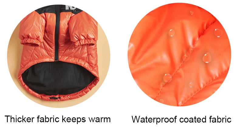 Winter Pet Dog Clothes Reflective Big Dog Jacket French Bulldog Chihuahua Puppy Warm Coat for Small Medium Dogs Clothing
