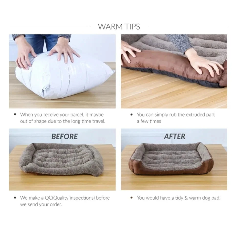 5 Sizes Large Dog Kennel Comfortable Cat Sofa Bed for Small Dog Nest Winter Warm Pet Cat Sleeping Bed Soft House Accessories