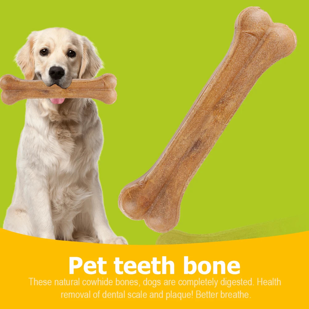 8 Inch Cowhide Bone Non-Toxic Creative Teeth Clean Stick Anti-bite Dog Chews Toys  for Small Medium Large Dog